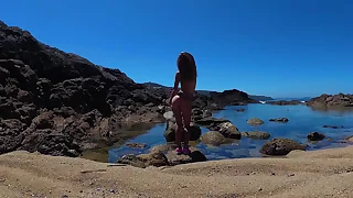 Overspread Meagre - Young russian nudist girl Sasha Bikeyeva  on the jilted coast the depths